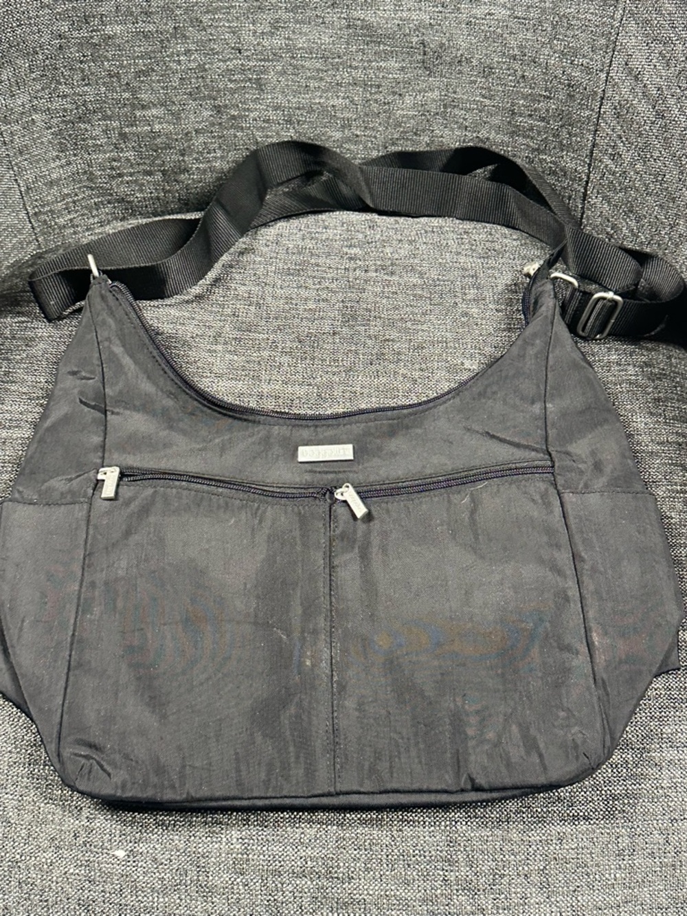 Baggallini Black Nylon Crossbody Messenger Bag for Men